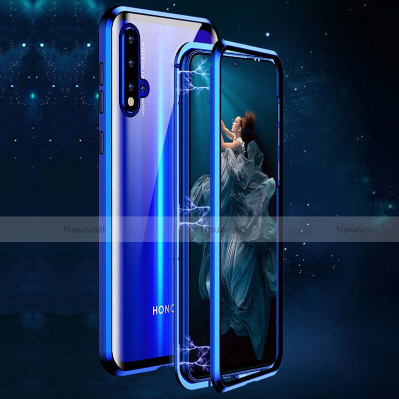 Luxury Aluminum Metal Frame Mirror Cover Case 360 Degrees T02 for Huawei Honor 20