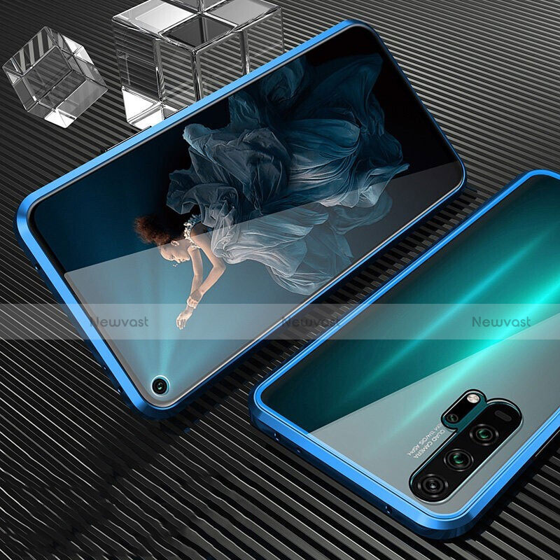 Luxury Aluminum Metal Frame Mirror Cover Case 360 Degrees T02 for Huawei Honor 20 Pro