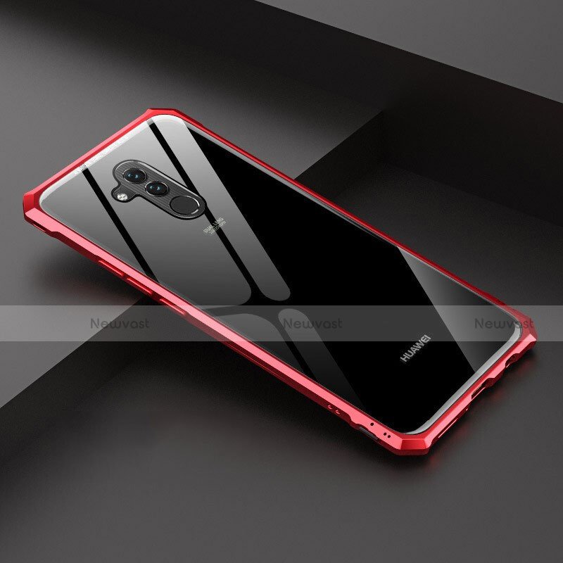 Luxury Aluminum Metal Frame Mirror Cover Case 360 Degrees T02 for Huawei Mate 20 Lite