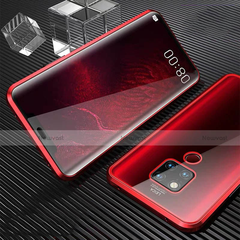 Luxury Aluminum Metal Frame Mirror Cover Case 360 Degrees T02 for Huawei Mate 20 X 5G