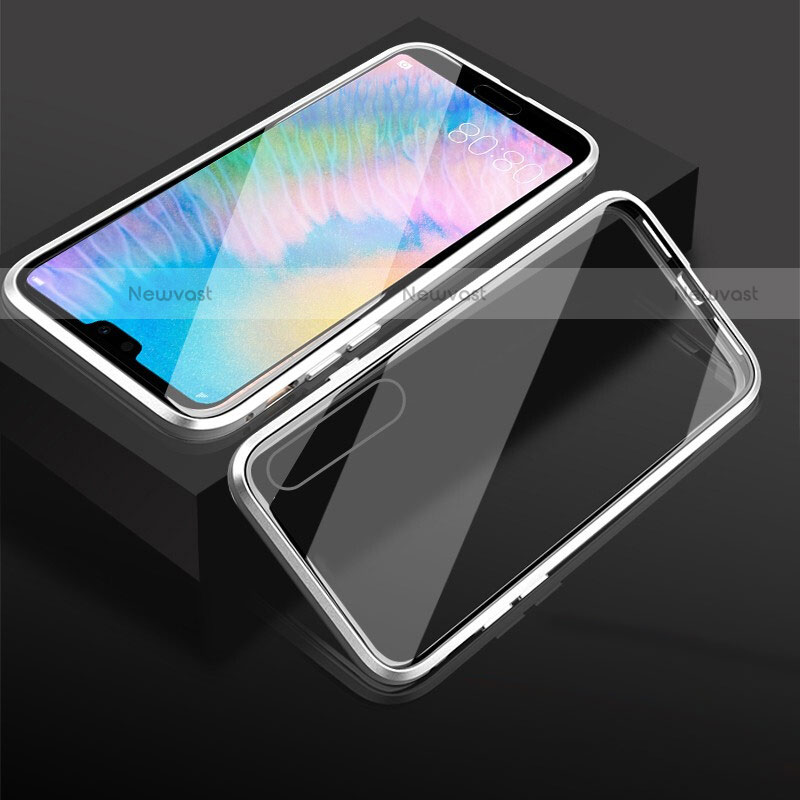 Luxury Aluminum Metal Frame Mirror Cover Case 360 Degrees T02 for Huawei P20 Pro