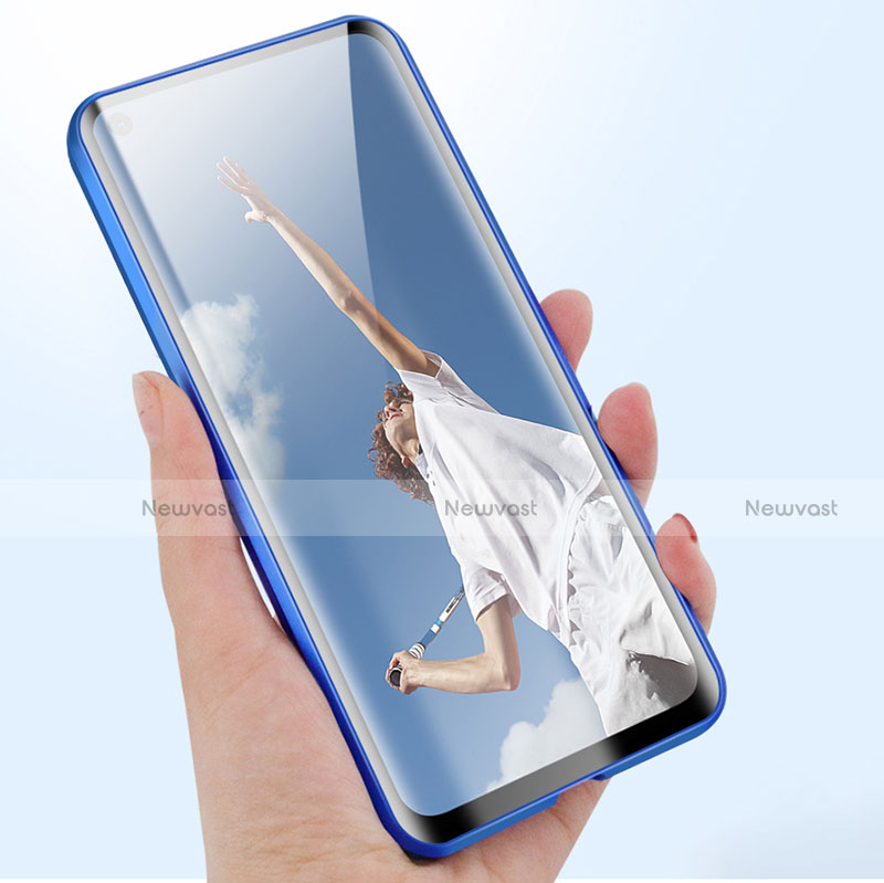 Luxury Aluminum Metal Frame Mirror Cover Case 360 Degrees T02 for Oppo A52