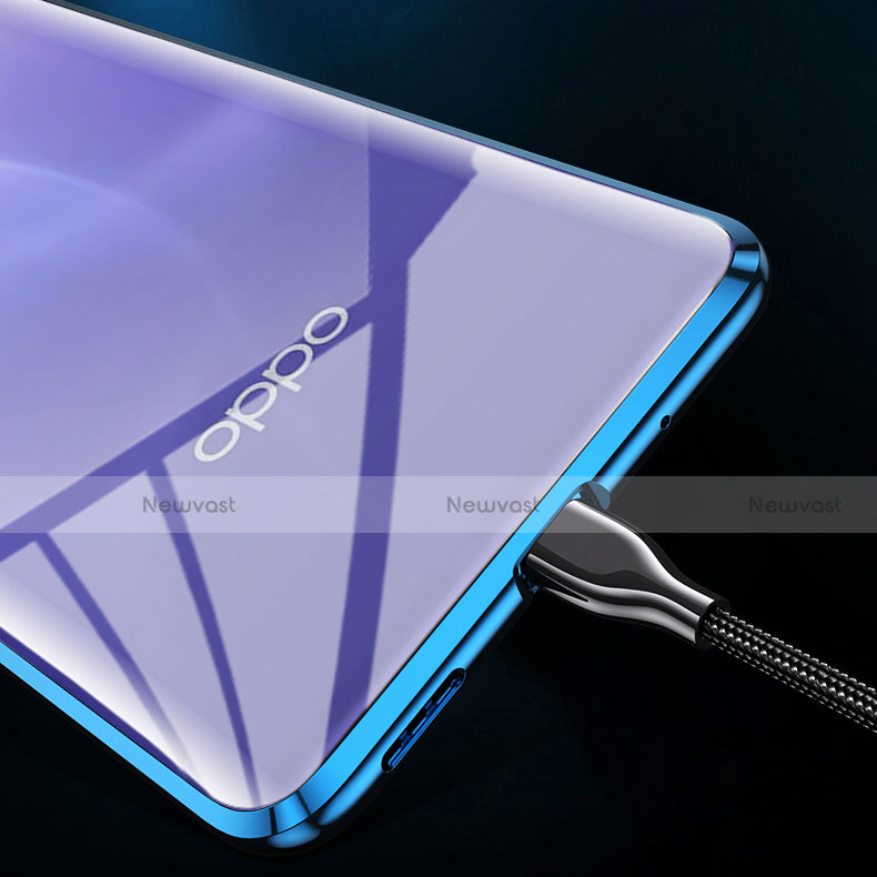 Luxury Aluminum Metal Frame Mirror Cover Case 360 Degrees T02 for Oppo Ace2