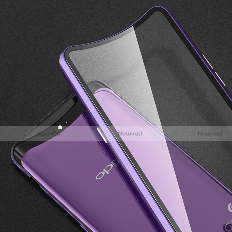 Luxury Aluminum Metal Frame Mirror Cover Case 360 Degrees T02 for Oppo Find X