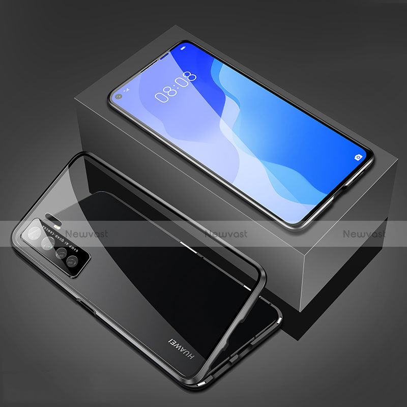 Luxury Aluminum Metal Frame Mirror Cover Case 360 Degrees T03 for Huawei Nova 7 SE 5G