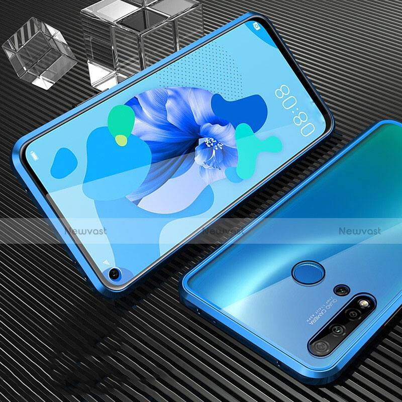 Luxury Aluminum Metal Frame Mirror Cover Case 360 Degrees T03 for Huawei P20 Lite (2019)