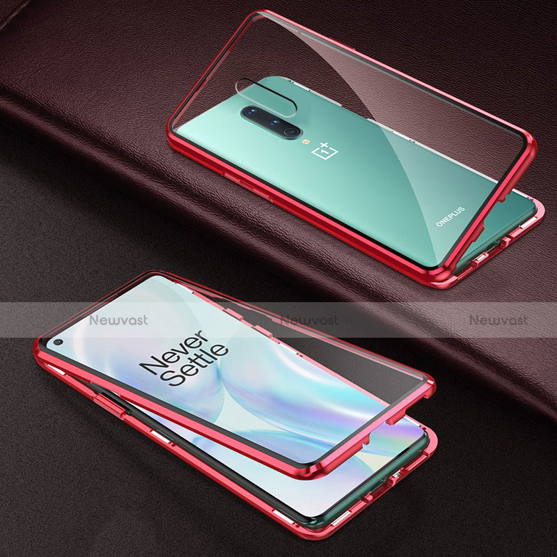 Luxury Aluminum Metal Frame Mirror Cover Case 360 Degrees T03 for OnePlus 8