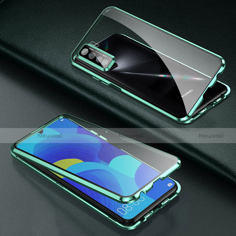 Luxury Aluminum Metal Frame Mirror Cover Case 360 Degrees T03 for Oppo F15