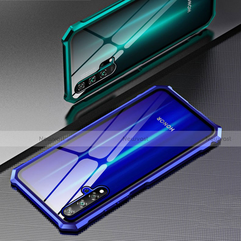 Luxury Aluminum Metal Frame Mirror Cover Case 360 Degrees T04 for Huawei Honor 20S