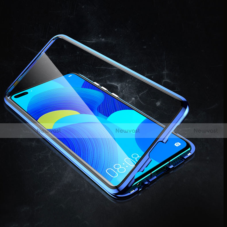 Luxury Aluminum Metal Frame Mirror Cover Case 360 Degrees T05 for Huawei Nova 6 5G