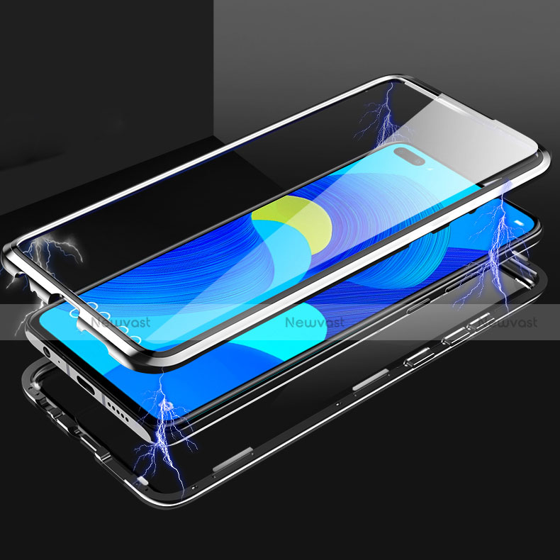 Luxury Aluminum Metal Frame Mirror Cover Case 360 Degrees T05 for Huawei Nova 6 5G