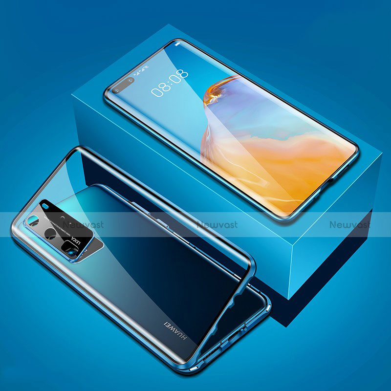 Luxury Aluminum Metal Frame Mirror Cover Case 360 Degrees T05 for Huawei P40 Pro