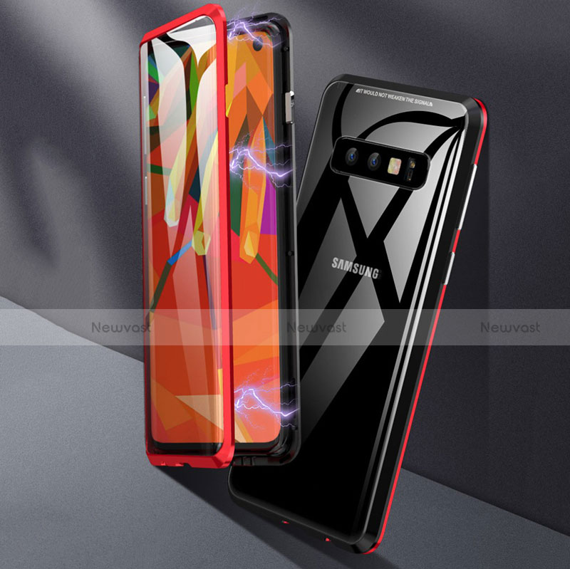 Luxury Aluminum Metal Frame Mirror Cover Case 360 Degrees T05 for Samsung Galaxy S10 5G