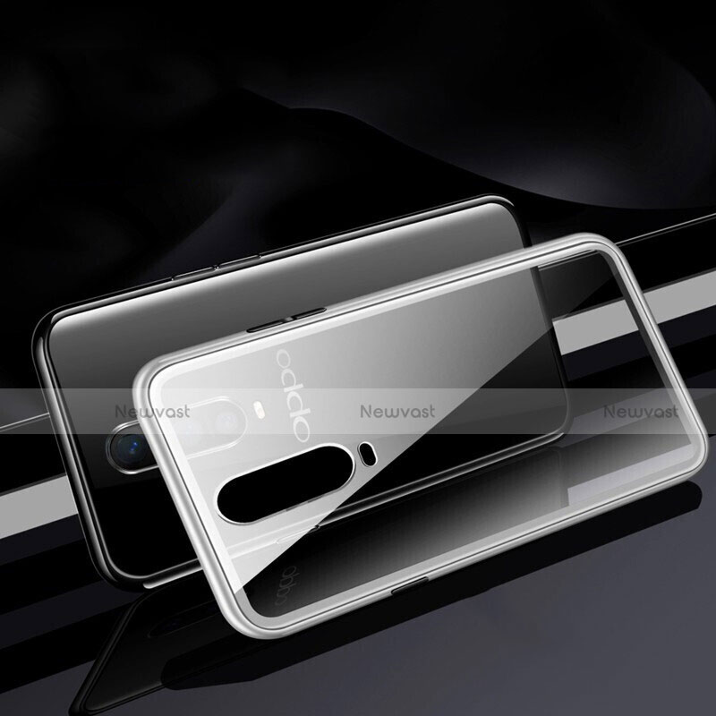 Luxury Aluminum Metal Frame Mirror Cover Case 360 Degrees T06 for Oppo R17 Pro