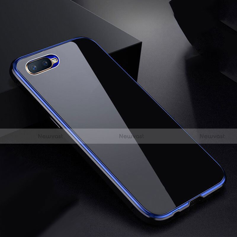 Luxury Aluminum Metal Frame Mirror Cover Case 360 Degrees T07 for Oppo K1