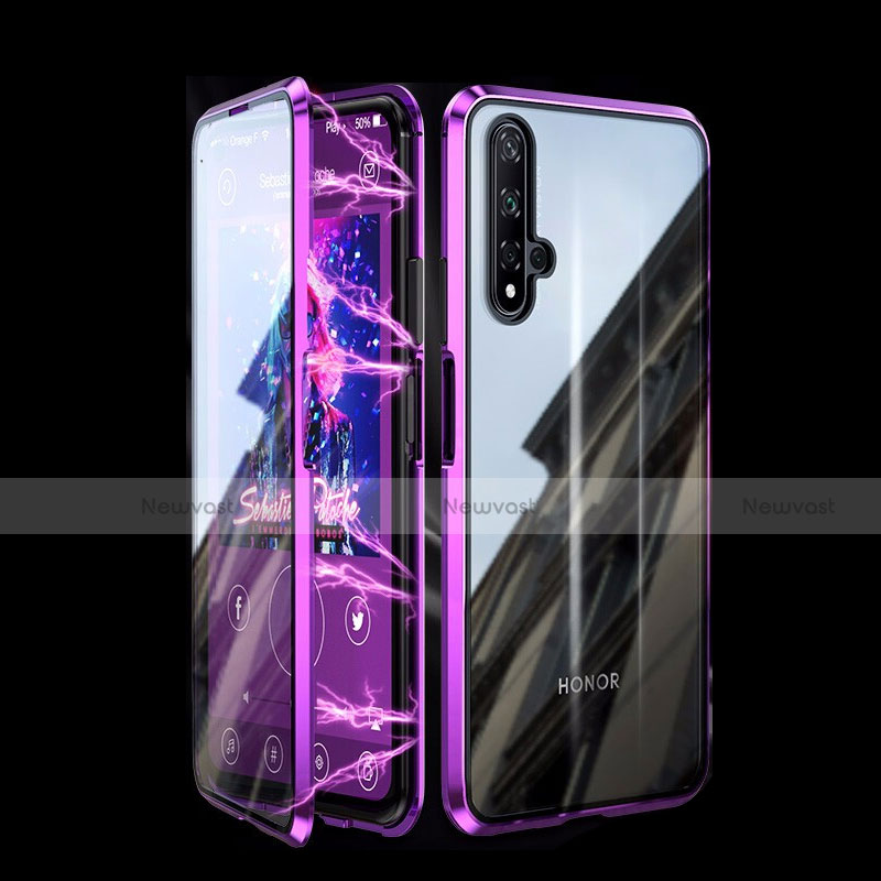 Luxury Aluminum Metal Frame Mirror Cover Case 360 Degrees T08 for Huawei Nova 5T