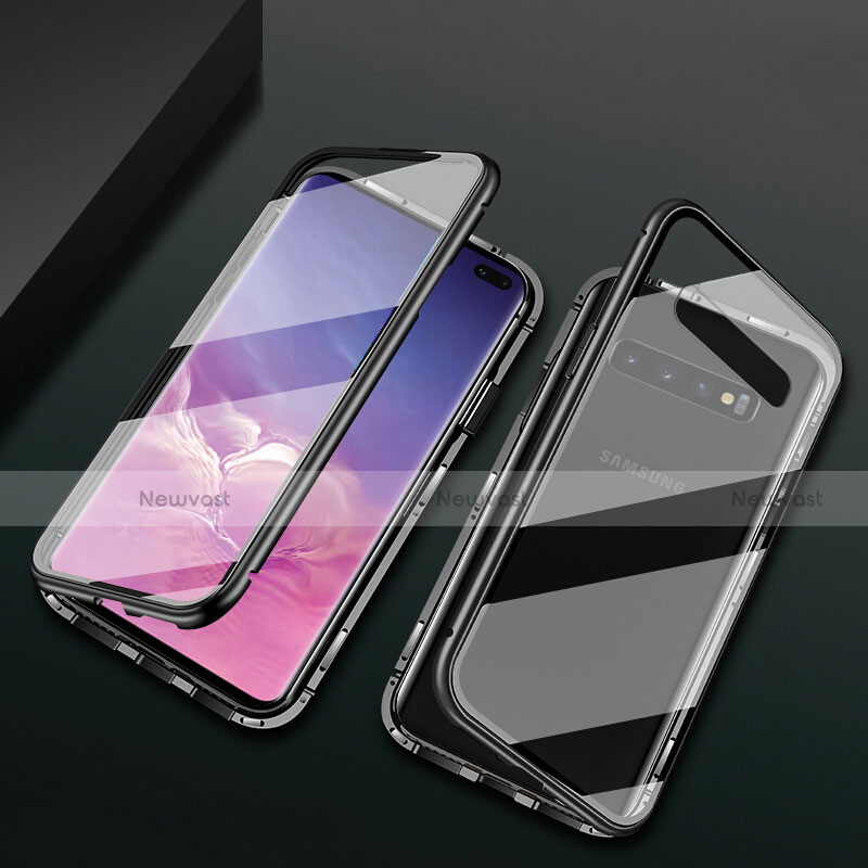 Luxury Aluminum Metal Frame Mirror Cover Case 360 Degrees T08 for Samsung Galaxy S10 Plus