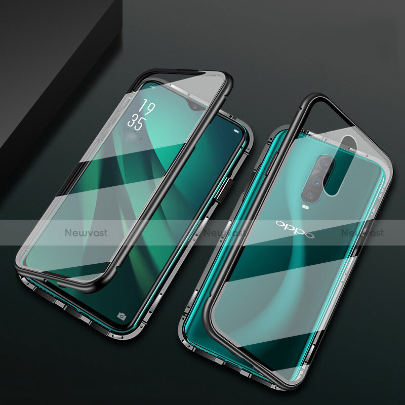 Luxury Aluminum Metal Frame Mirror Cover Case 360 Degrees T10 for Oppo R17 Pro