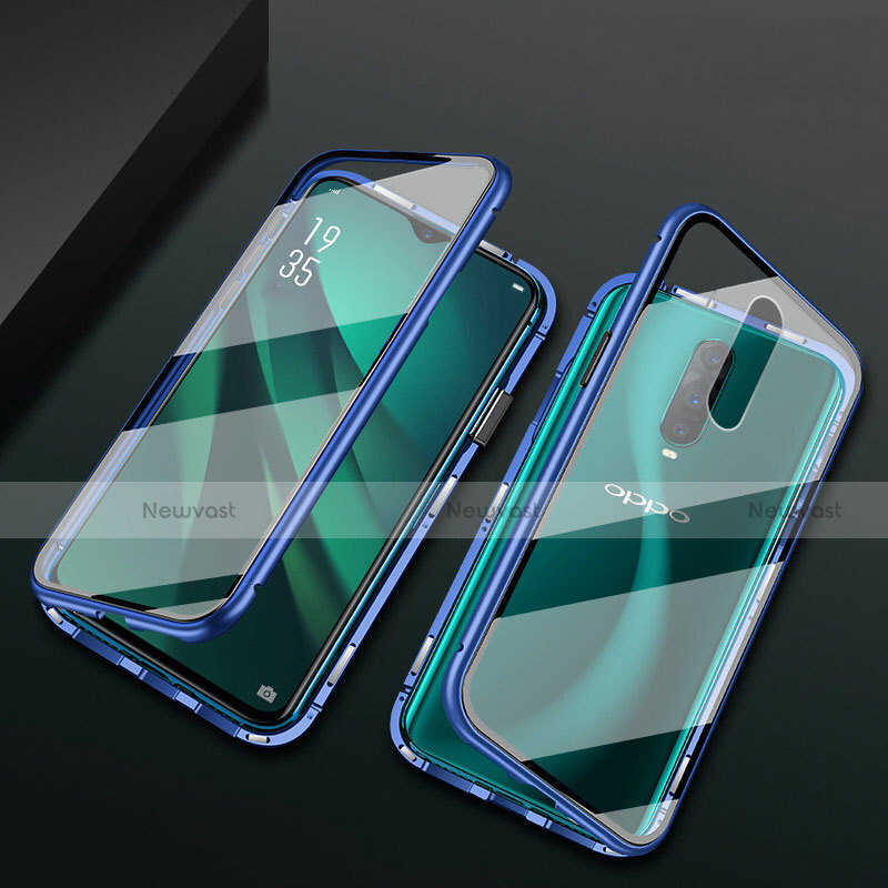 Luxury Aluminum Metal Frame Mirror Cover Case 360 Degrees T10 for Oppo R17 Pro