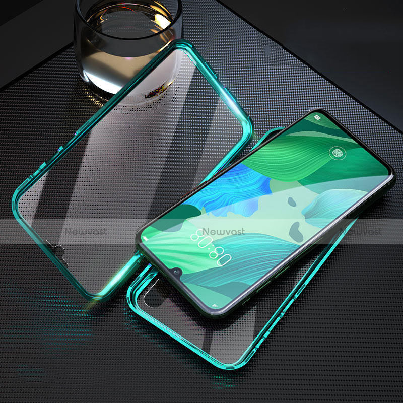 Luxury Aluminum Metal Frame Mirror Cover Case 360 Degrees T11 for Huawei Nova 5 Green