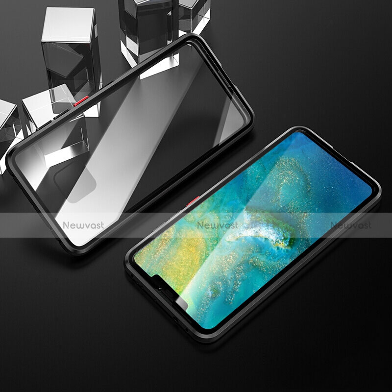 Luxury Aluminum Metal Frame Mirror Cover Case 360 Degrees T12 for Huawei Mate 20 Pro