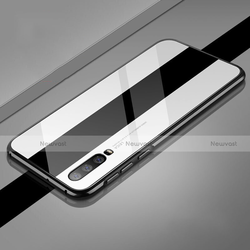 Luxury Aluminum Metal Frame Mirror Cover Case 360 Degrees T14 for Huawei P30