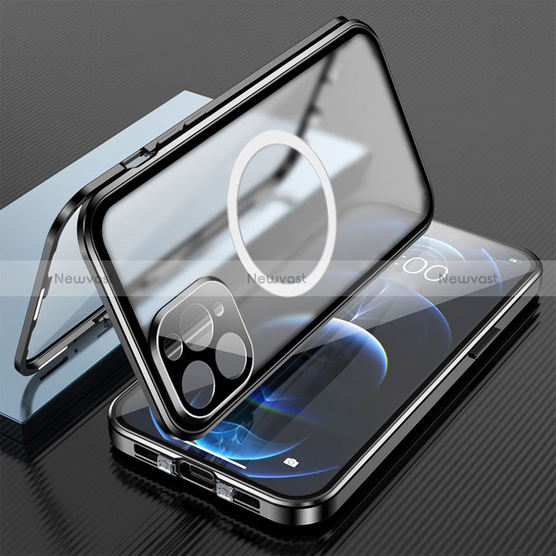 Luxury Aluminum Metal Frame Mirror Cover Case 360 Degrees with Mag-Safe Magnetic for Apple iPhone 14 Pro Max