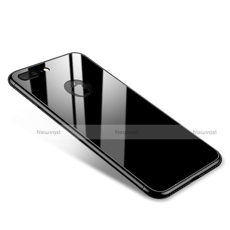 Luxury Aluminum Metal Frame Mirror Cover Case for Apple iPhone 7 Plus Black