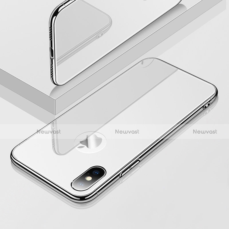 Luxury Aluminum Metal Frame Mirror Cover Case for Apple iPhone X