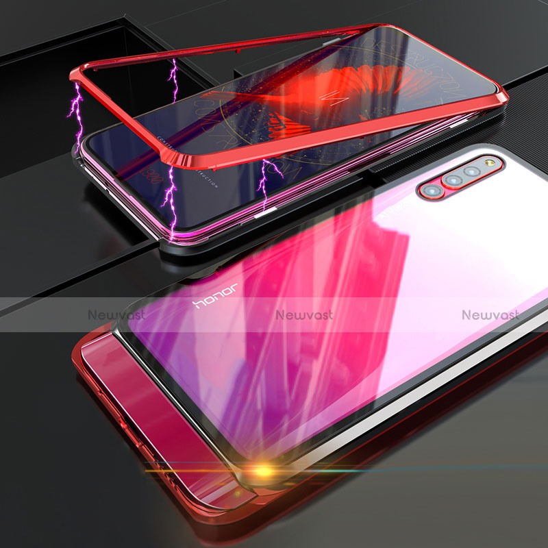 Luxury Aluminum Metal Frame Mirror Cover Case for Huawei Honor Magic 2 Red