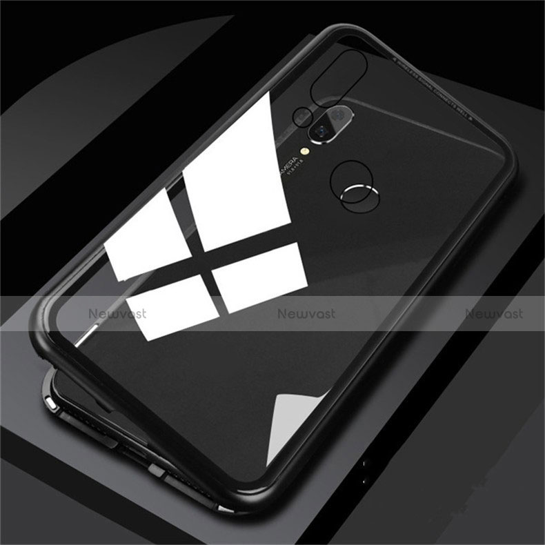 Luxury Aluminum Metal Frame Mirror Cover Case for Huawei Honor V10 Lite Black