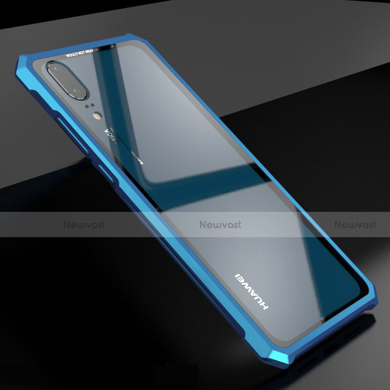 Luxury Aluminum Metal Frame Mirror Cover Case for Huawei P20