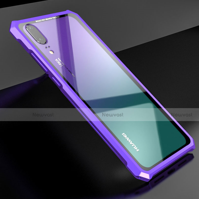 Luxury Aluminum Metal Frame Mirror Cover Case for Huawei P20