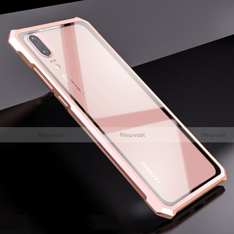 Luxury Aluminum Metal Frame Mirror Cover Case for Huawei P20