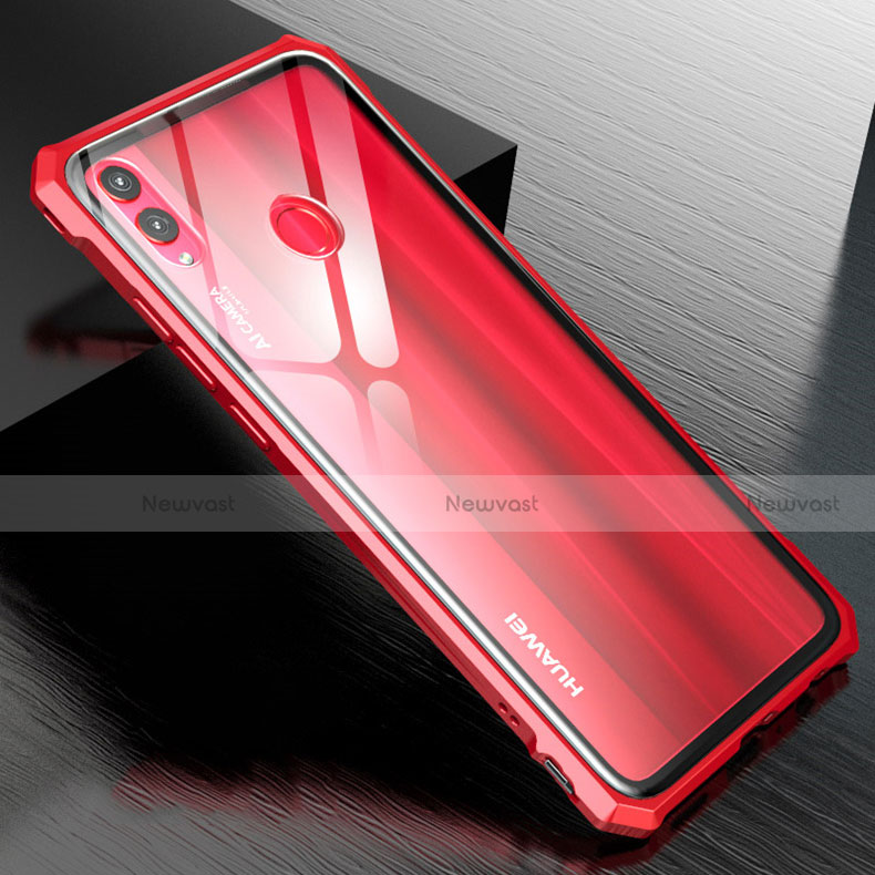 Luxury Aluminum Metal Frame Mirror Cover Case M01 for Huawei Honor 8X Red