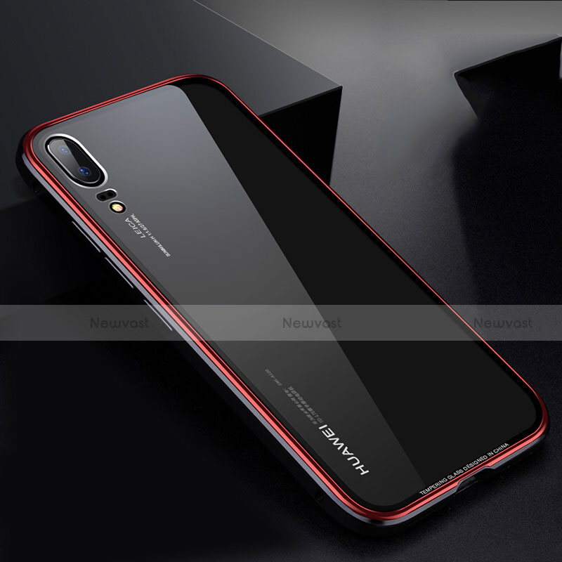 Luxury Aluminum Metal Frame Mirror Cover Case M01 for Huawei P20