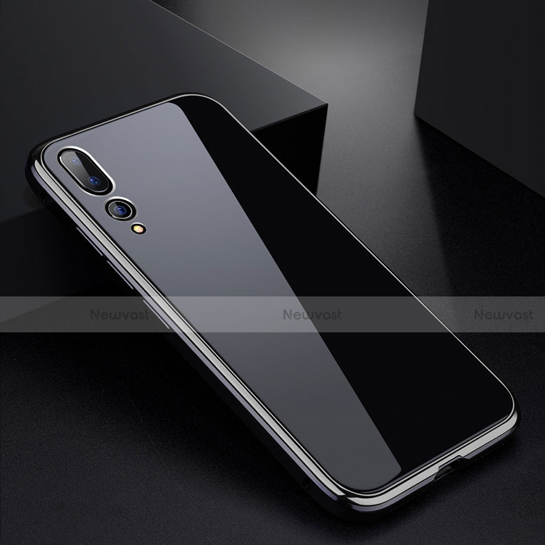 Luxury Aluminum Metal Frame Mirror Cover Case M01 for Huawei P20 Pro Silver