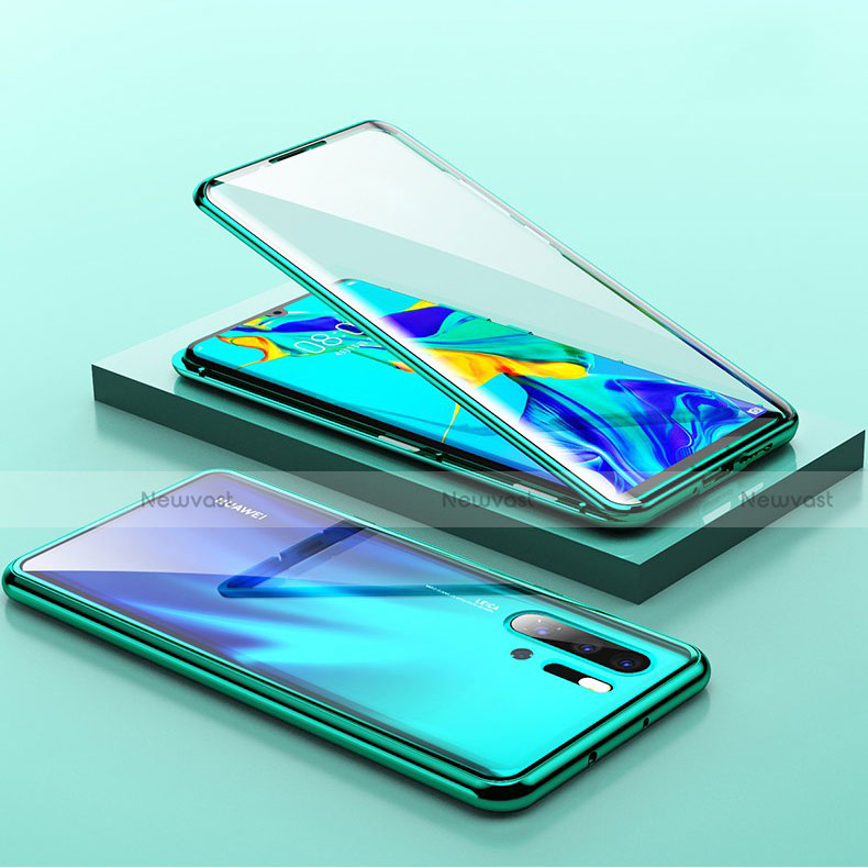 Luxury Aluminum Metal Frame Mirror Cover Case M01 for Huawei P30 Pro Green