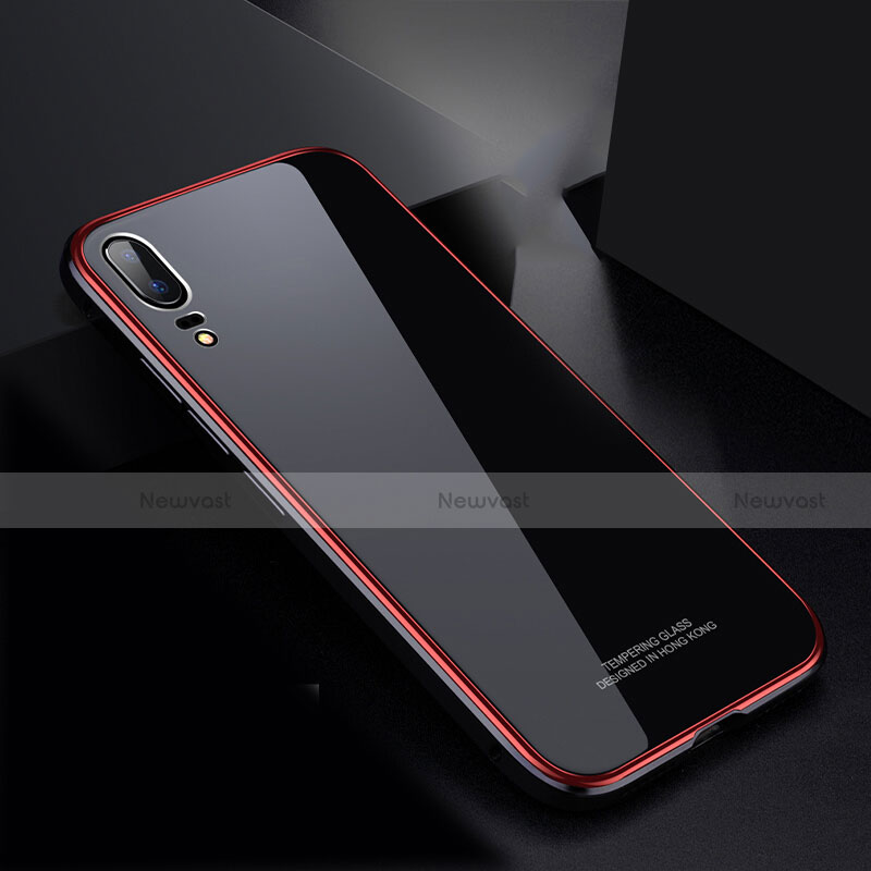 Luxury Aluminum Metal Frame Mirror Cover Case M02 for Huawei P20