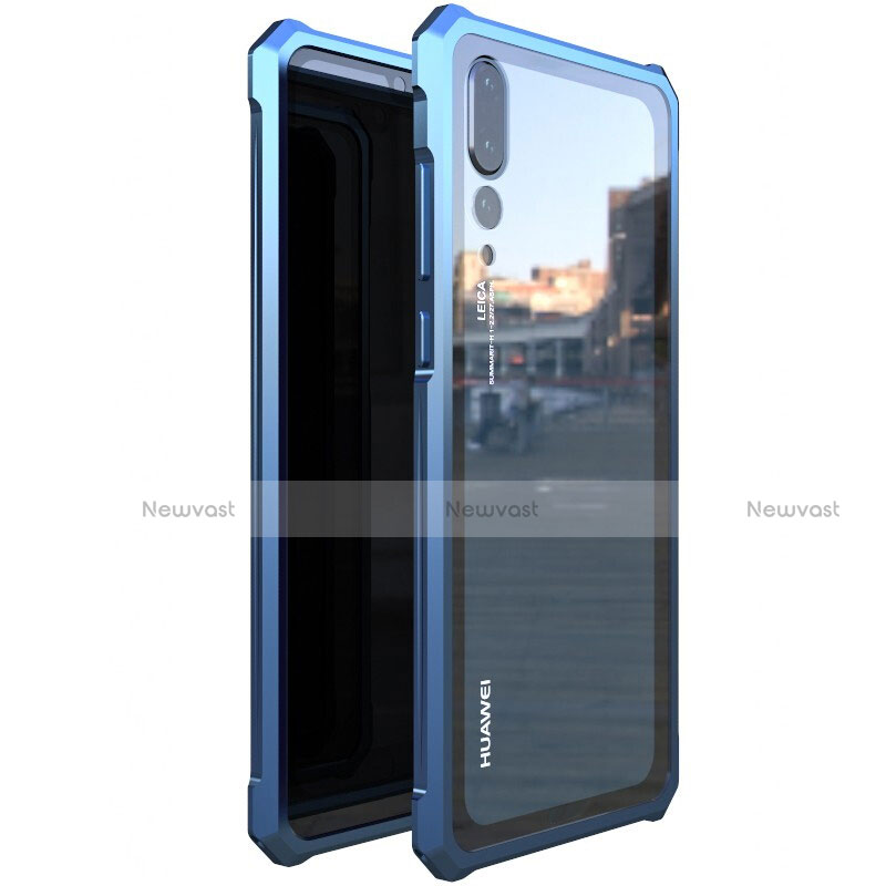 Luxury Aluminum Metal Frame Mirror Cover Case M03 for Huawei P20 Pro