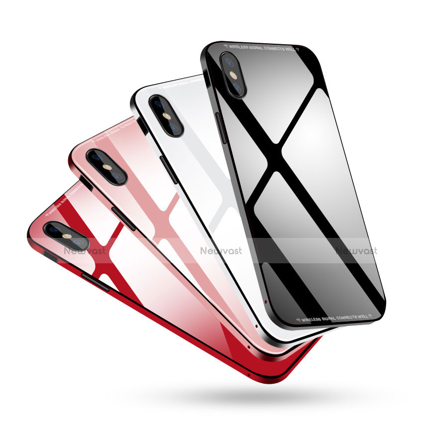 Luxury Aluminum Metal Frame Mirror Cover Case S01 for Apple iPhone Xs Max