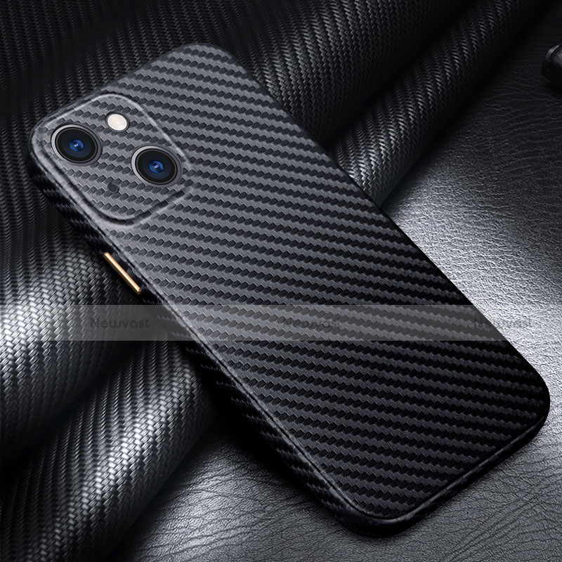 Luxury Carbon Fiber Twill Soft Case C01 for Apple iPhone 13 Mini Black