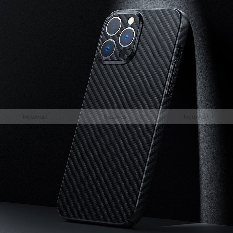 Luxury Carbon Fiber Twill Soft Case C02 for Apple iPhone 13 Pro Max Black