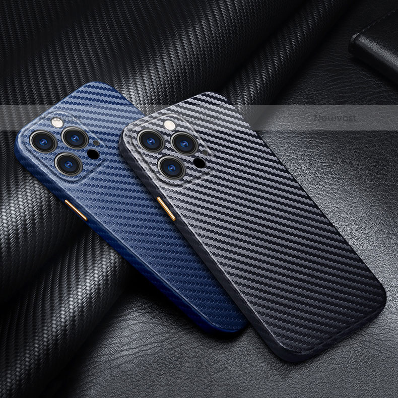 Luxury Carbon Fiber Twill Soft Case Cover for Apple iPhone 15 Pro