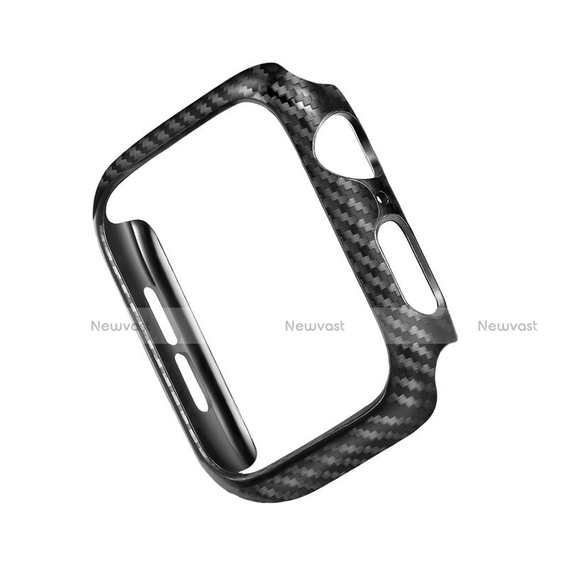 Luxury Carbon Fiber Twill Soft Case Cover for Apple iWatch 5 40mm Black