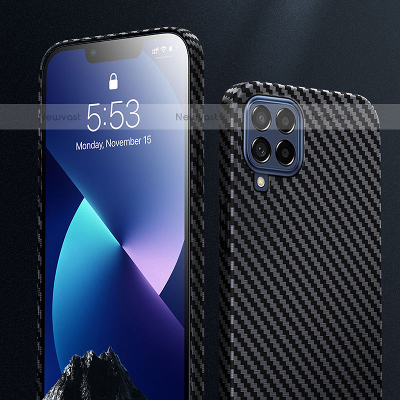 Luxury Carbon Fiber Twill Soft Case Cover for Samsung Galaxy M53 5G