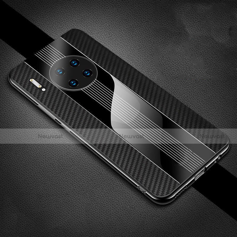 Luxury Carbon Fiber Twill Soft Case T01 for Huawei Mate 30 5G Black