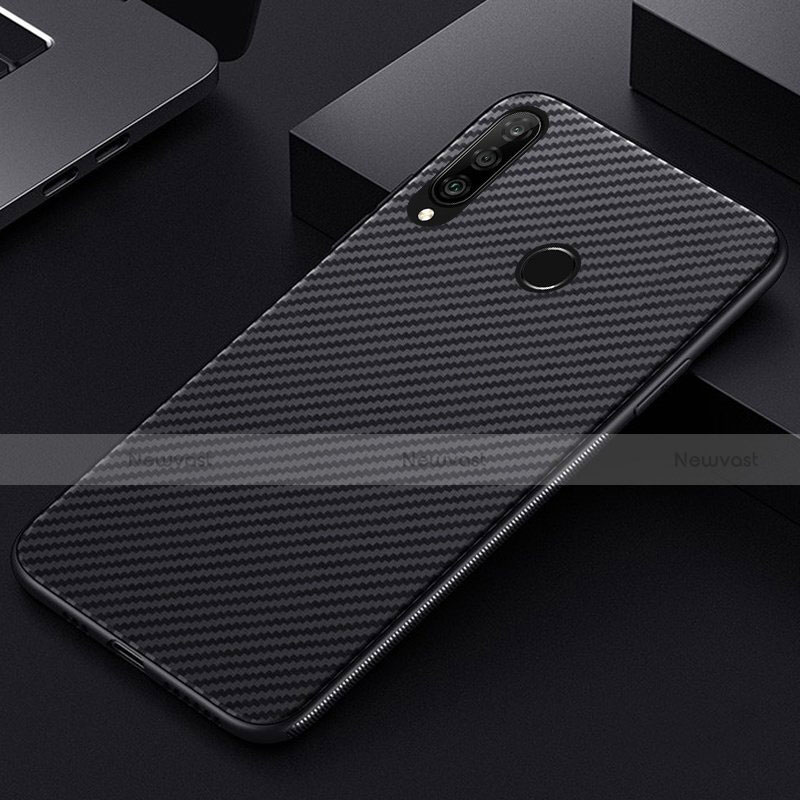 Luxury Carbon Fiber Twill Soft Case T01 for Huawei P Smart+ Plus (2019) Black