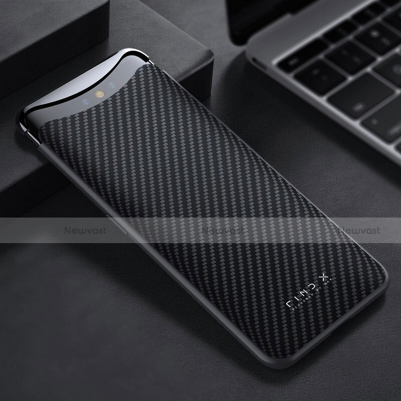 Luxury Carbon Fiber Twill Soft Case T01 for Oppo Find X Black