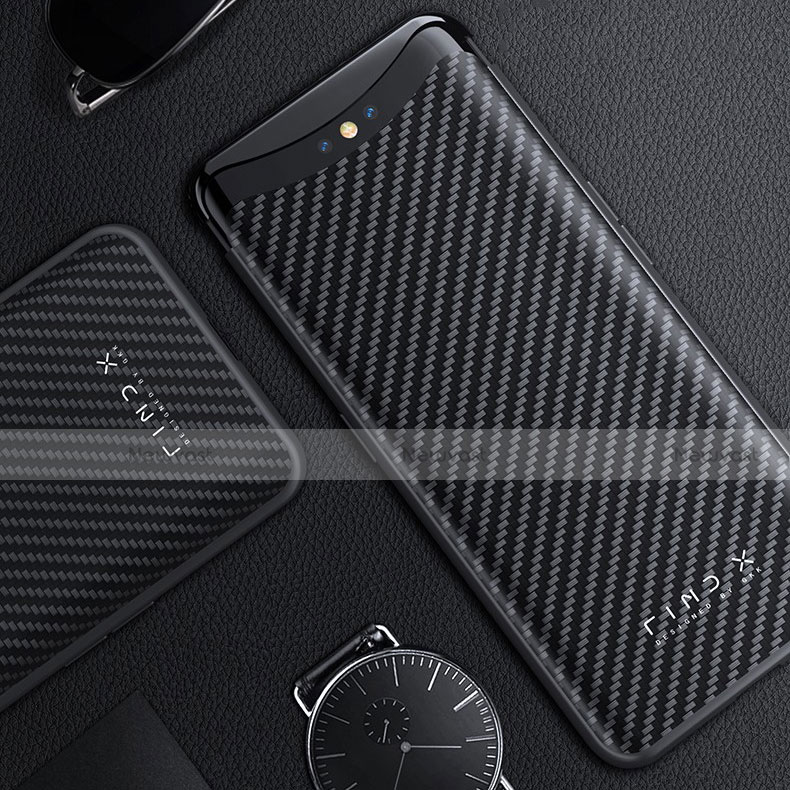 Luxury Carbon Fiber Twill Soft Case T01 for Oppo Find X Black